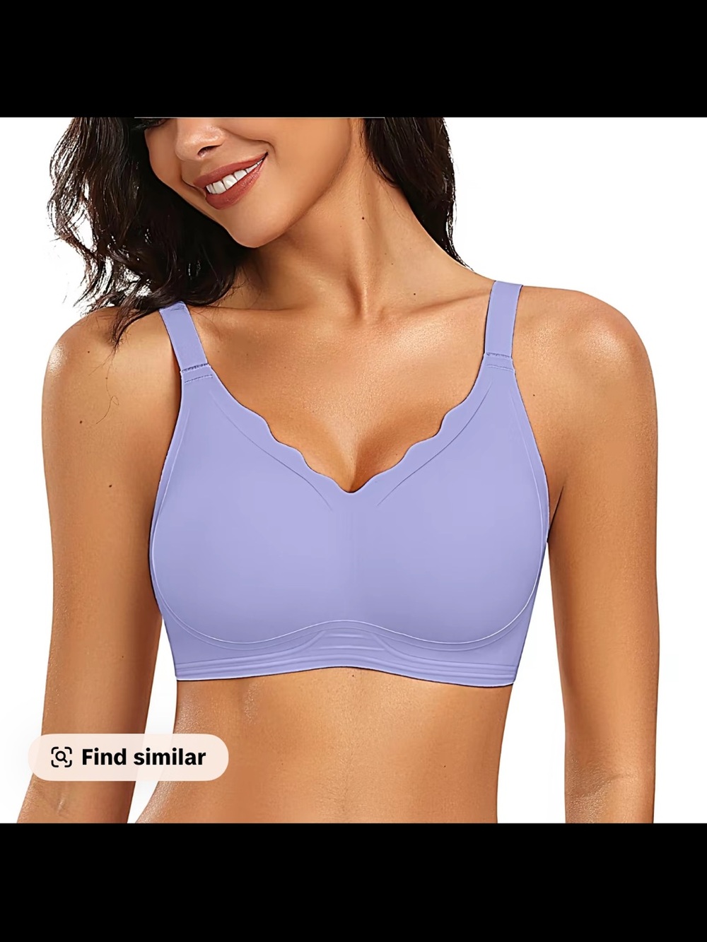 OEAK Lavender Scalloped Bra